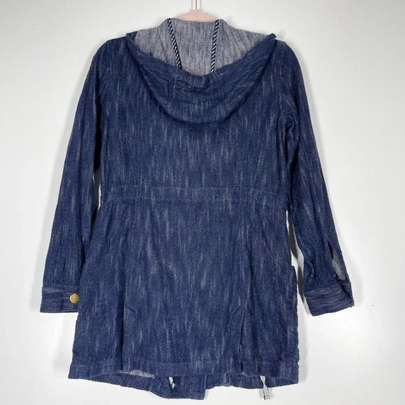 CAbi Women's Adventure Anorak Long Jacket Blue Zip Front Hooded #5100 Size‎ XS - Picture 2 of 7